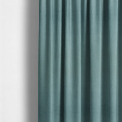 Austin Low Velour Chenille Velvet Soft Upholstery Fabric Blue Colour - Made To Measure Curtains