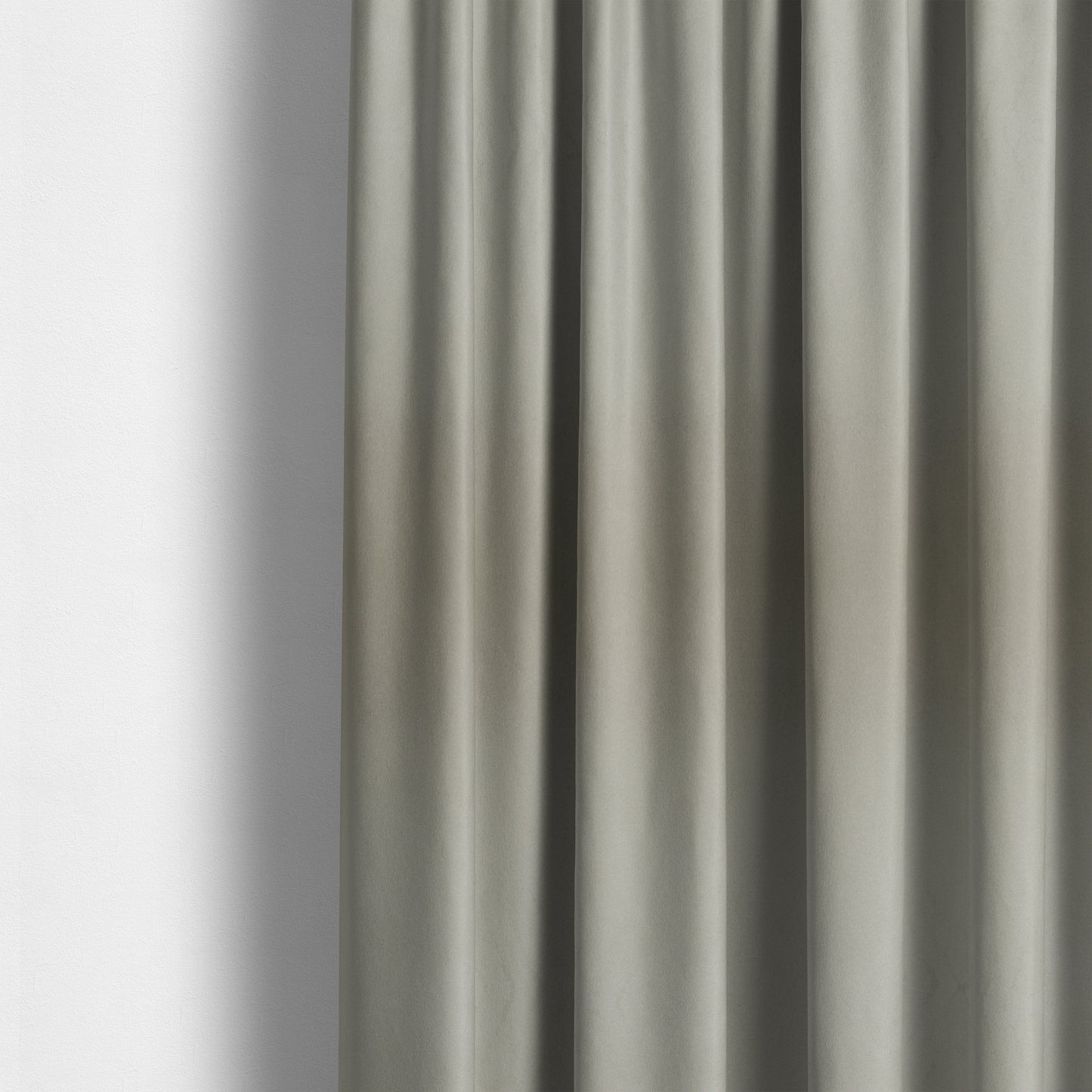 Austin Low Velour Chenille Velvet Soft Upholstery Fabric Silver Colour - Made To Measure Curtains