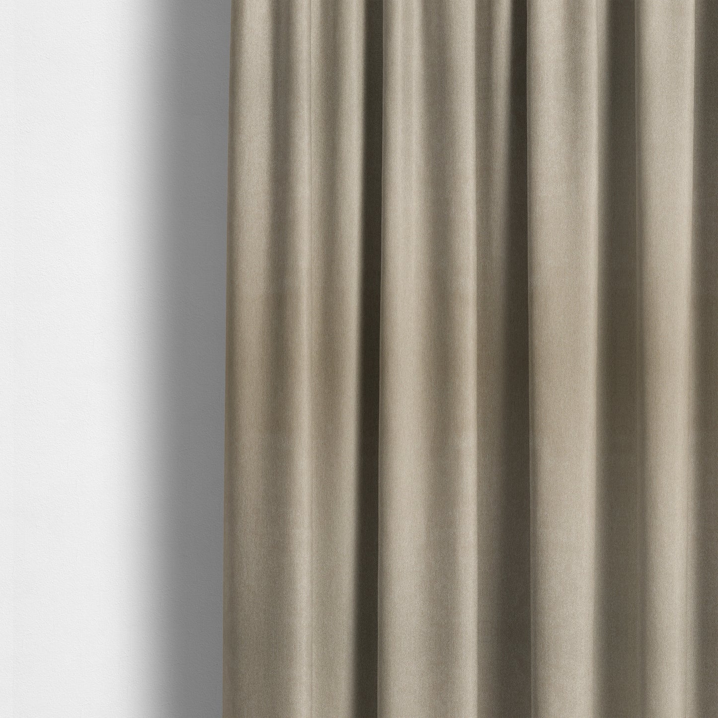 Baffin Plain Durable Soft Tweedy Effect Chenille Upholstery Fabric Beige Colour - Made To Measure Curtains