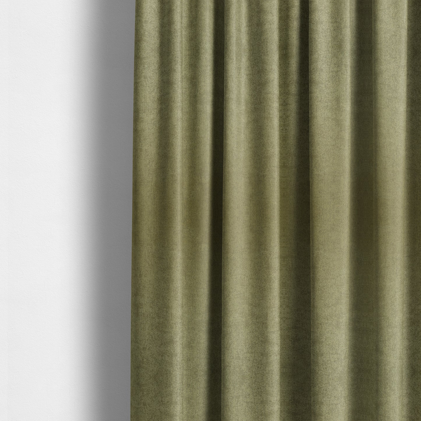 Baffin Plain Durable Soft Tweedy Effect Chenille Upholstery Fabric Green Grass Colour - Made To Measure Curtains