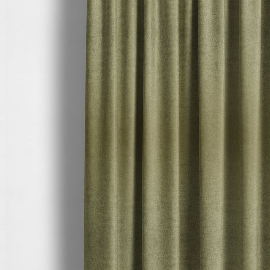 Baffin Plain Durable Soft Tweedy Effect Chenille Upholstery Fabric Green Grass Colour - Made To Measure Curtains