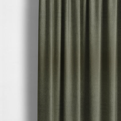 Baffin Plain Durable Soft Tweedy Effect Chenille Upholstery Fabric Army Green Colour - Made To Measure Curtains