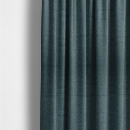 Bahamas Textured Chenille Upholstery Furnishing Fabric In Navy Blue - Made To Measure Curtains