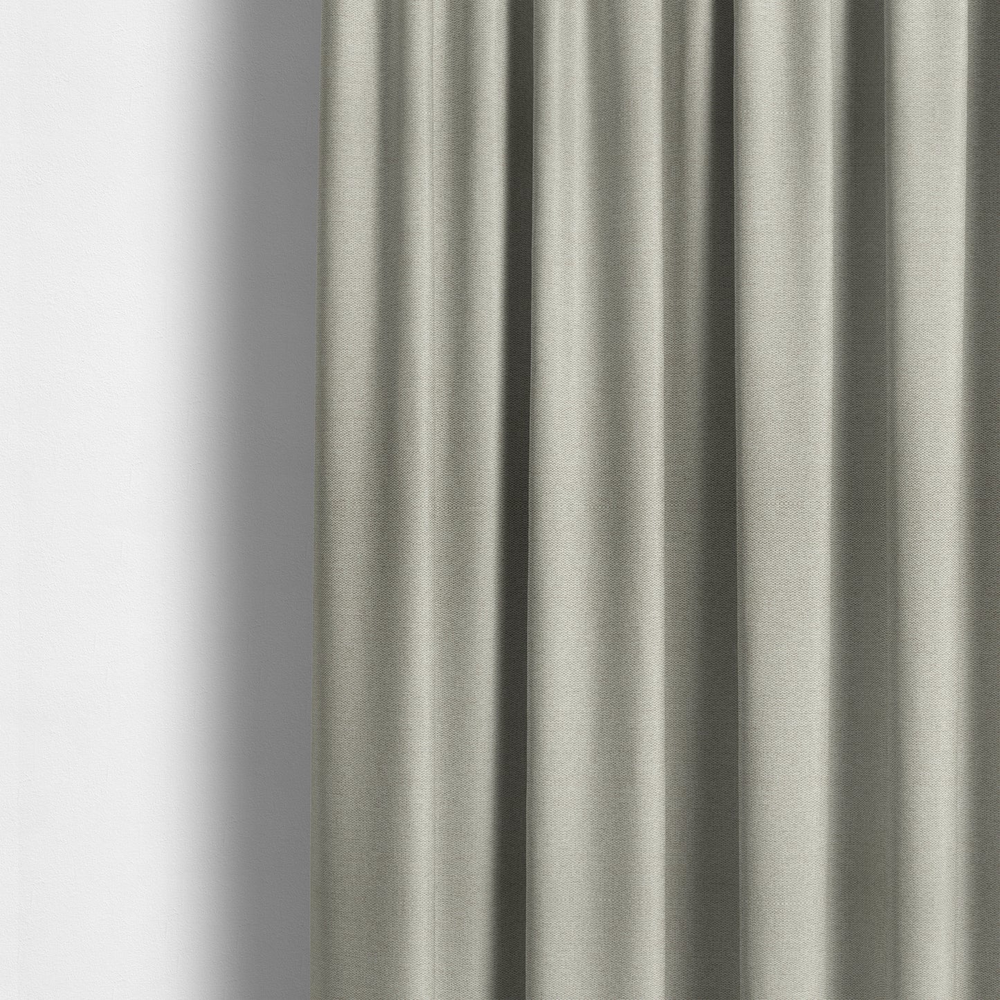 Bahamas Textured Chenille Upholstery Furnishing Fabric In Cream - Made To Measure Curtains