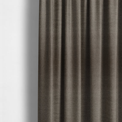 Bahamas Textured Chenille Upholstery Furnishing Fabric In Brown - Made To Measure Curtains