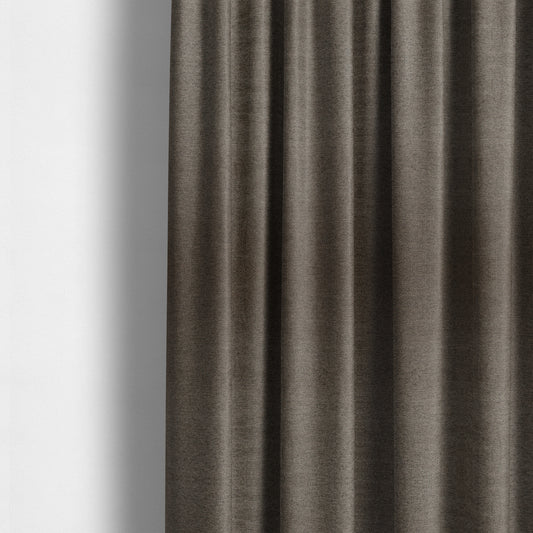 Bahamas Textured Chenille Upholstery Furnishing Fabric In Brown - Made To Measure Curtains