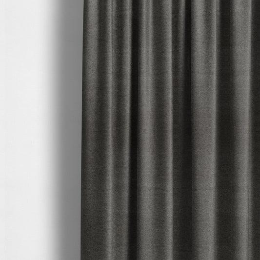 Bahamas Textured Chenille Upholstery Furnishing Fabric In Dark Brown - Made To Measure Curtains