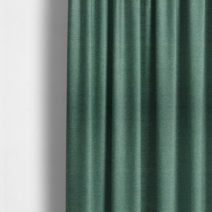 Bahamas Textured Chenille Upholstery Furnishing Fabric In Teal - Made To Measure Curtains