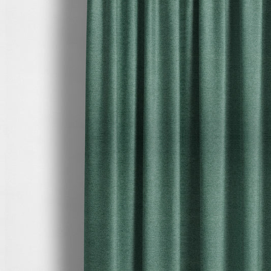 Bahamas Textured Chenille Upholstery Furnishing Fabric In Teal - Made To Measure Curtains