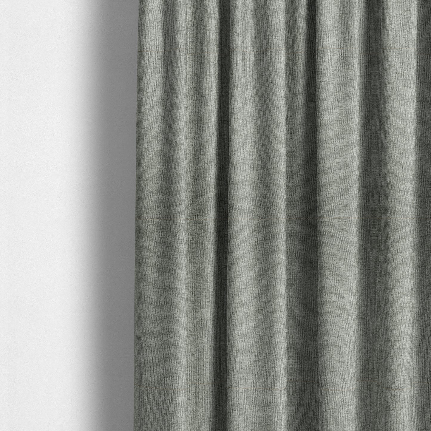 Bahamas Textured Chenille Upholstery Furnishing Fabric In Cloud Grey - Made To Measure Curtains