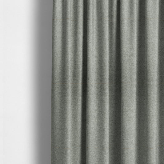 Bahamas Textured Chenille Upholstery Furnishing Fabric In Cloud Grey - Made To Measure Curtains