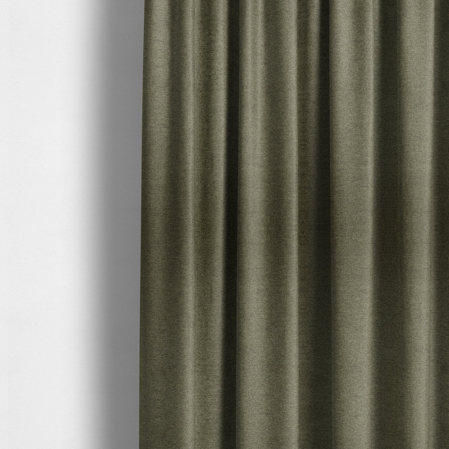 Bahamas Textured Chenille Upholstery Furnishing Fabric In Green - Made To Measure Curtains