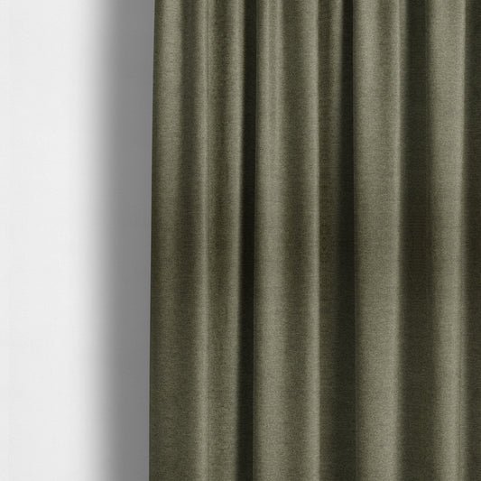 Bahamas Textured Chenille Upholstery Furnishing Fabric In Green - Made To Measure Curtains