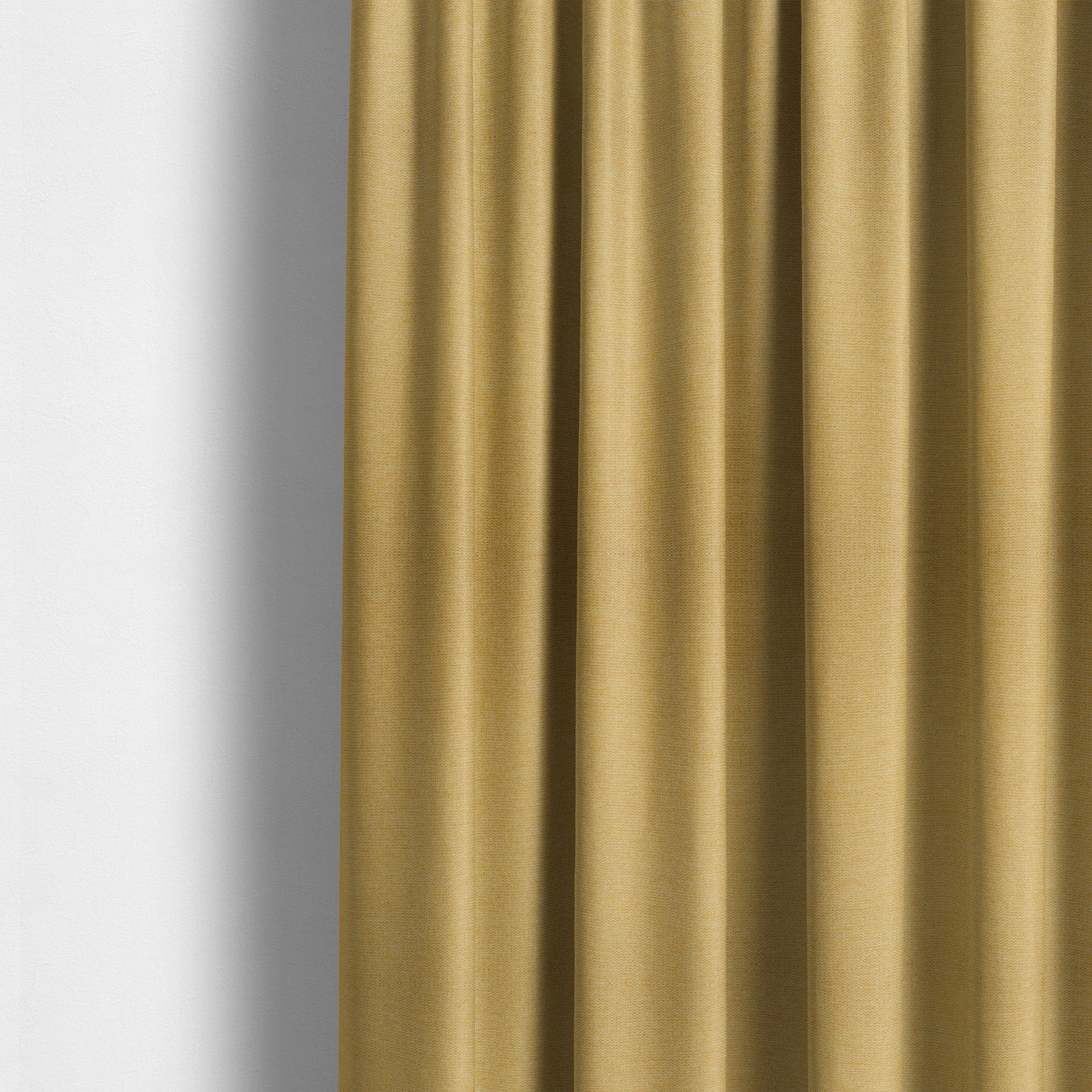 Bahamas Textured Chenille Upholstery Furnishing Fabric In Yellow - Made To Measure Curtains