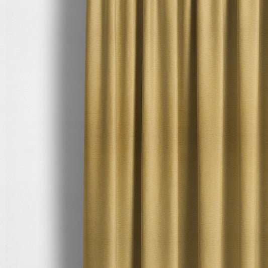 Bahamas Textured Chenille Upholstery Furnishing Fabric In Yellow - Made To Measure Curtains