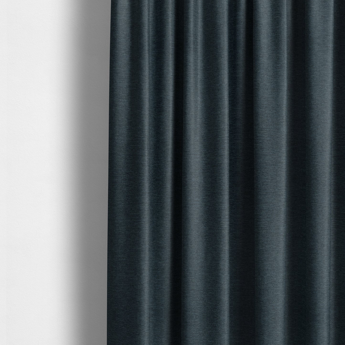 Beaumont Textured Hard Wearing Basket Weave Material Navy Blue Coloured Furnishing Upholstery Fabric - Made To Measure Curtains