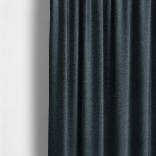 Beaumont Textured Hard Wearing Basket Weave Material Navy Blue Coloured Furnishing Upholstery Fabric - Made To Measure Curtains