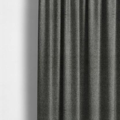 Beaumont Textured Hard Wearing Basket Weave Material Grey Coloured Furnishing Upholstery Fabric - Made To Measure Curtains