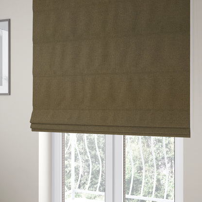 Beaumont Textured Hard Wearing Basket Weave Material Golden Brown Coloured Furnishing Upholstery Fabric - Roman Blinds