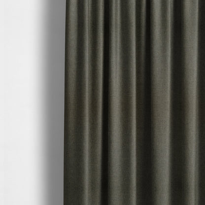 Beaumont Textured Hard Wearing Basket Weave Material Bistre Brown Coloured Furnishing Upholstery Fabric - Made To Measure Curtains