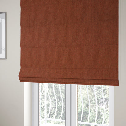 Beaumont Textured Hard Wearing Basket Weave Material Orange Coloured Furnishing Upholstery Fabric - Roman Blinds