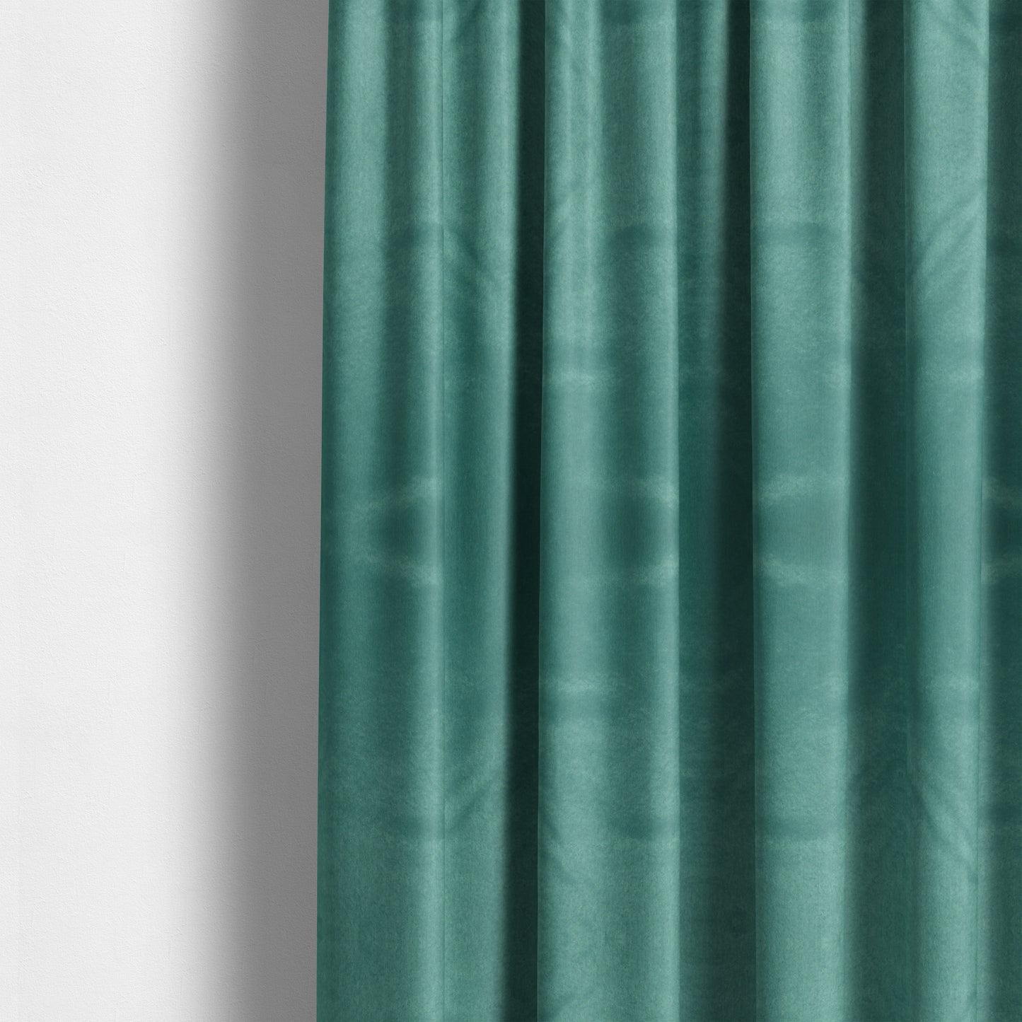 Bellevue Brushed Chenille Flat Weave Plain Upholstery Fabric In Blue - Made To Measure Curtains