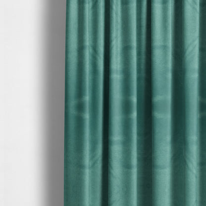 Bellevue Brushed Chenille Flat Weave Plain Upholstery Fabric In Blue - Made To Measure Curtains