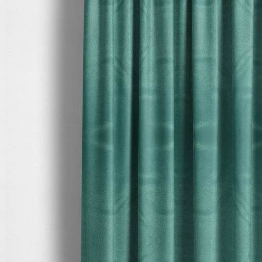 Bellevue Brushed Chenille Flat Weave Plain Upholstery Fabric In Blue - Made To Measure Curtains