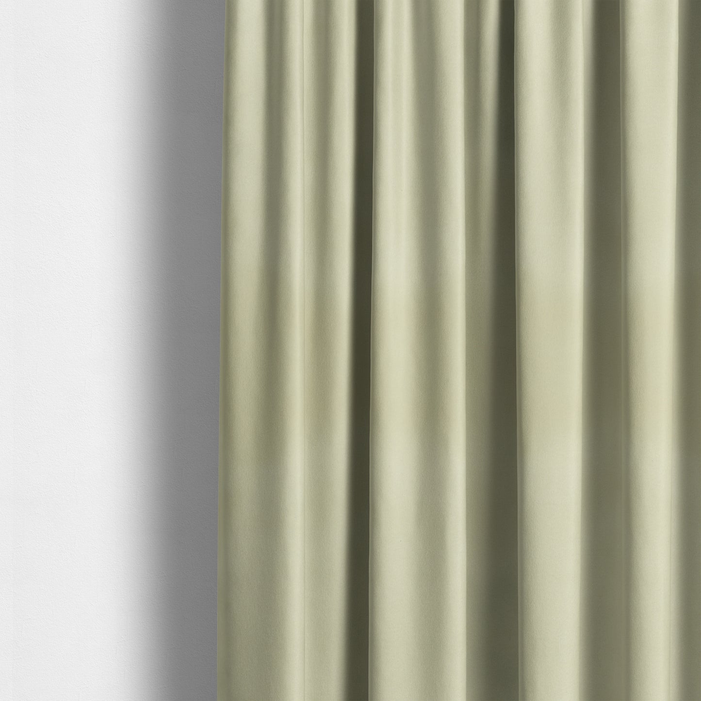 Bellevue Brushed Chenille Flat Weave Plain Upholstery Fabric In White - Made To Measure Curtains