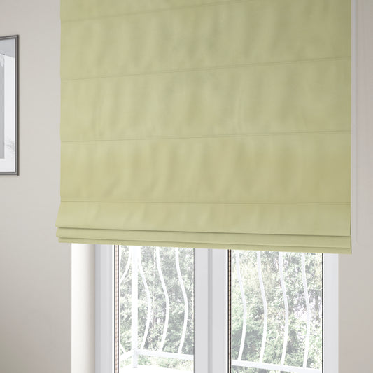 Bellevue Brushed Chenille Flat Weave Plain Upholstery Fabric In White - Roman Blinds