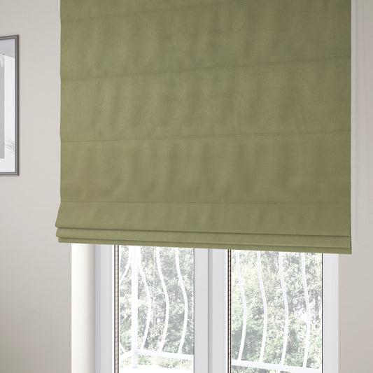 Bellevue Brushed Chenille Flat Weave Plain Upholstery Fabric In Cream - Roman Blinds