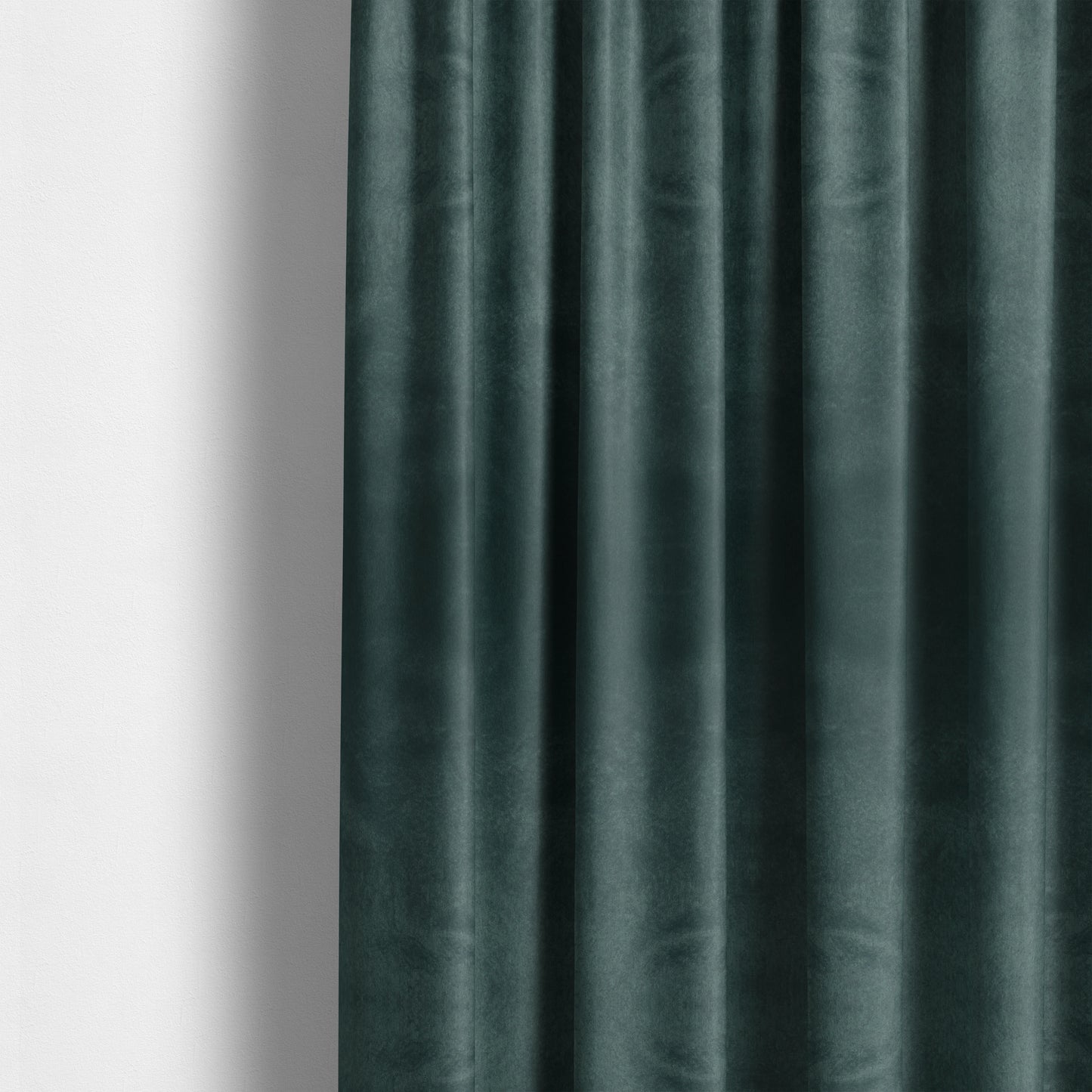 Bellevue Brushed Chenille Flat Weave Plain Upholstery Fabric In Midnight Blue - Made To Measure Curtains