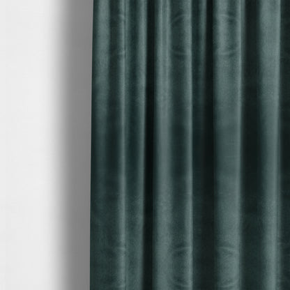 Bellevue Brushed Chenille Flat Weave Plain Upholstery Fabric In Midnight Blue - Made To Measure Curtains