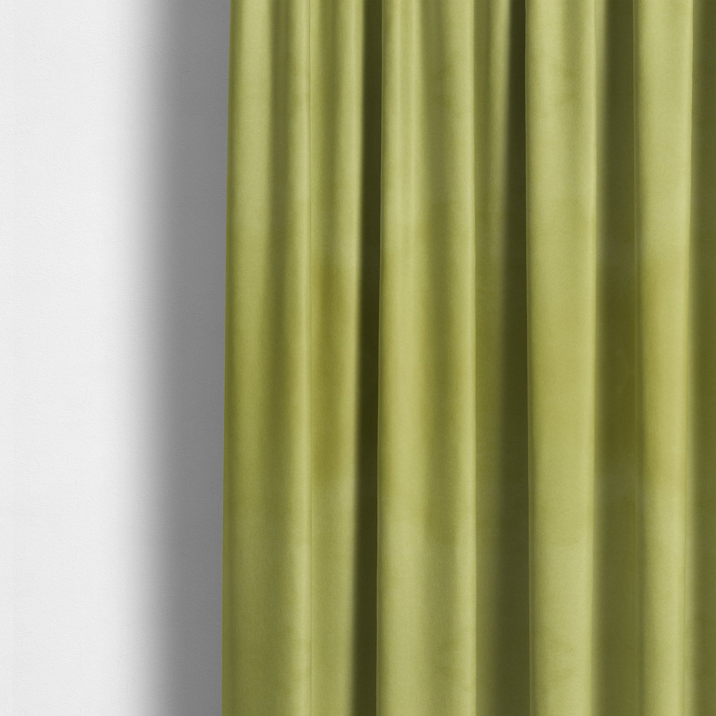 Bellevue Brushed Chenille Flat Weave Plain Upholstery Fabric In Yellow - Made To Measure Curtains