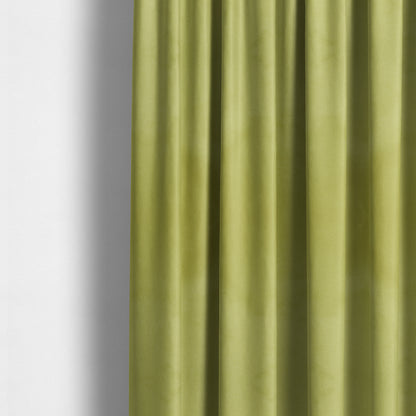 Bellevue Brushed Chenille Flat Weave Plain Upholstery Fabric In Yellow - Made To Measure Curtains