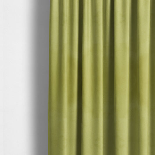 Bellevue Brushed Chenille Flat Weave Plain Upholstery Fabric In Yellow - Made To Measure Curtains