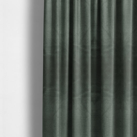 Bellevue Brushed Chenille Flat Weave Plain Upholstery Fabric In Grey - Made To Measure Curtains