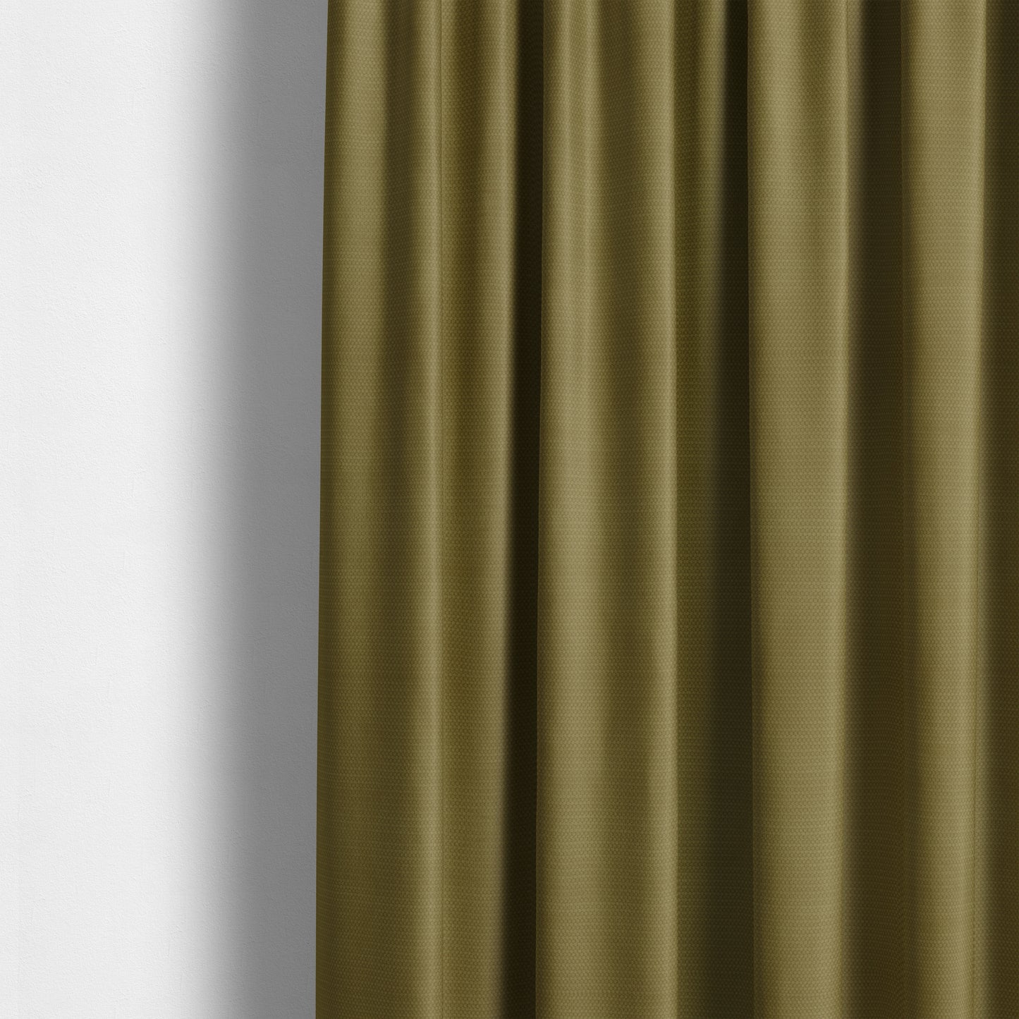 Bhopal Soft Textured Yellow Coloured Plain Velour Pile Upholstery Fabric - Made To Measure Curtains