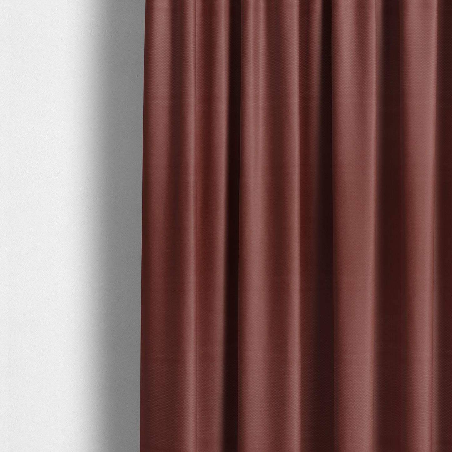 Bhopal Soft Textured Ruby Red Pink Coloured Plain Velour Pile Upholstery Fabric - Made To Measure Curtains