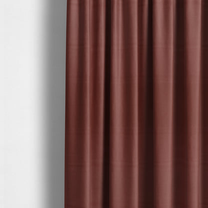 Bhopal Soft Textured Ruby Red Pink Coloured Plain Velour Pile Upholstery Fabric - Made To Measure Curtains