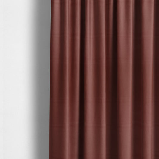 Bhopal Soft Textured Ruby Red Pink Coloured Plain Velour Pile Upholstery Fabric - Made To Measure Curtains