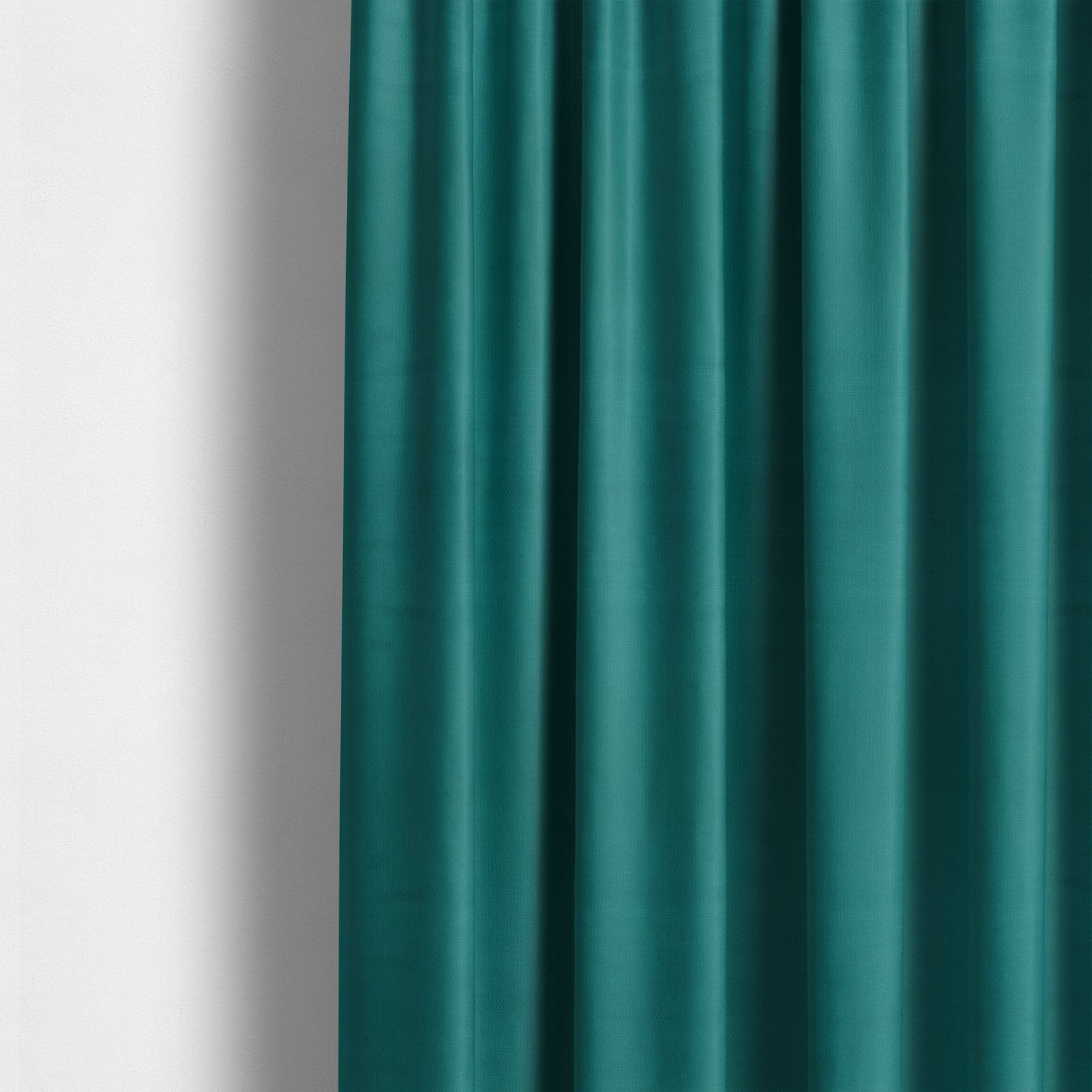 Bhopal Soft Textured Teal Coloured Plain Velour Pile Upholstery Fabric - Made To Measure Curtains