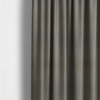 Bhopal Soft Textured Silver Coloured Plain Velour Pile Upholstery Fabric - Made To Measure Curtains