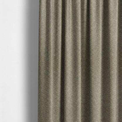 Boho Quilted Effect Soft Textured Chenille Upholstery Fabric Brown Colour - Made To Measure Curtains