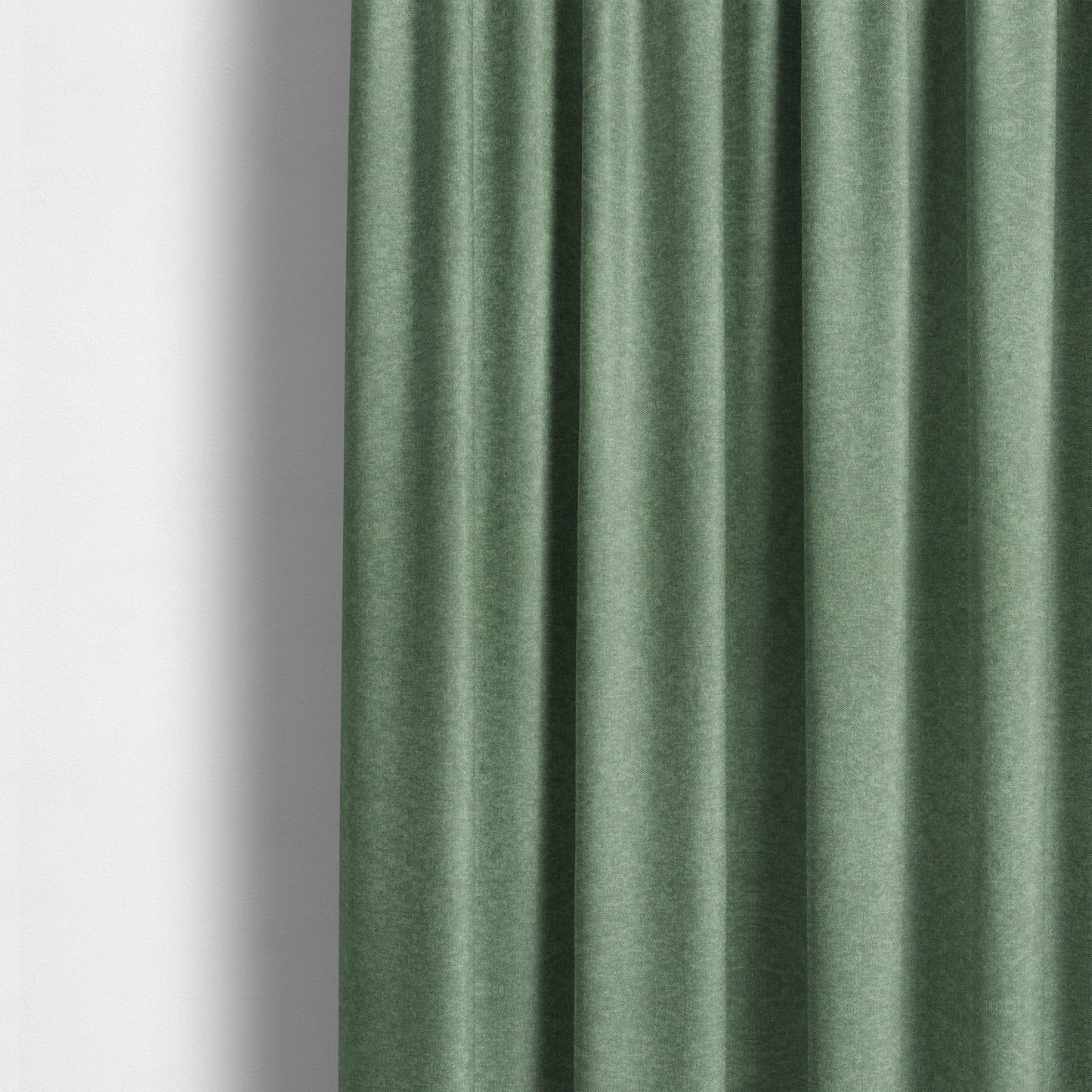 Boho Quilted Effect Soft Textured Chenille Upholstery Fabric Green Colour - Made To Measure Curtains