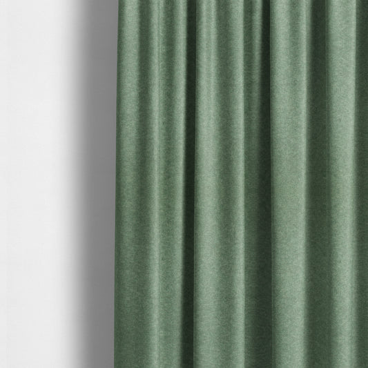 Boho Quilted Effect Soft Textured Chenille Upholstery Fabric Green Colour - Made To Measure Curtains