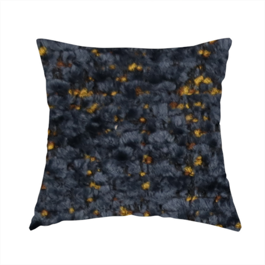 Wellington Chunky Chenille Weave Upholstery Fabric Navy Blue Colour CTR-101 - Handmade Cushions