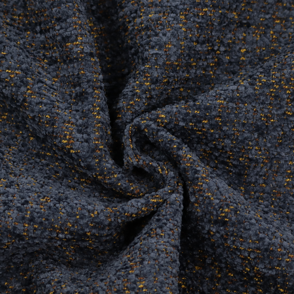 Wellington Chunky Chenille Weave Upholstery Fabric Navy Blue Colour CTR-101