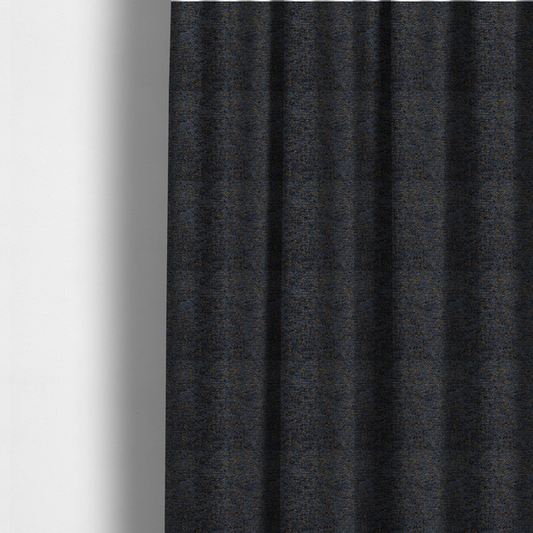 Wellington Chunky Chenille Weave Upholstery Fabric Navy Blue Colour CTR-101 - Made To Measure Curtains