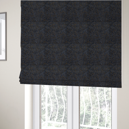 Wellington Chunky Chenille Weave Upholstery Fabric Navy Blue Colour CTR-101 - Roman Blinds